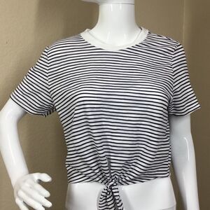 Topshop Mock Tie Front Crop Top C6